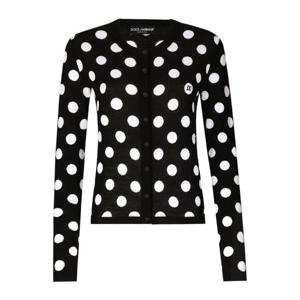 돌체앤가바나 폴카 도트 패턴 버튼 업 가디건 FXV28TJCVYK
