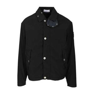 26 SS 스톤 아일랜드 로고 패치 엘라스틱헴 자켓 블루 K2S15Q100015S0042