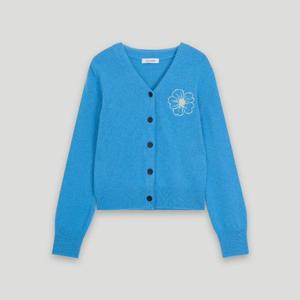 [코데즈컴바인] 심볼자수 포인트 V넥 울혼방 가디건 (CKD-CD501WA)