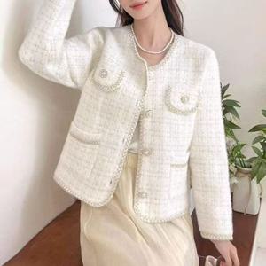 체크 퍼 트위드 자켓_FG4JK002