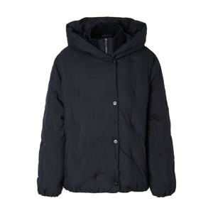 [닥스골프] 여성 구스 다운 로고 자수 중힙 후드 점퍼 (DNJU5D753BK)