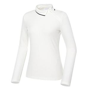 [와이드앵글] 여성 CO 베이직 팁 컬러 포인트 폴로 티 WWW23212W3