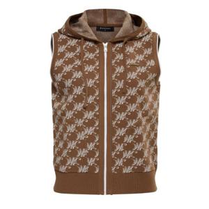 [와이드앵글] 여성 변형패턴 풀집업 후드 니트베스트(WWU25K71E3)