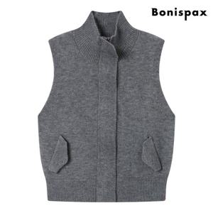 [보니스팍스]데일리 페이크 포켓 반 하이넥 베스트 (XP4VW009L0)