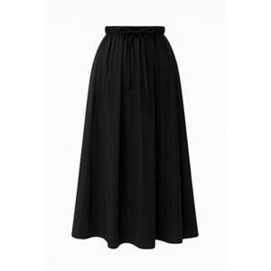 턱주름롱플레어 스커트