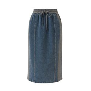 데님 배색스커트