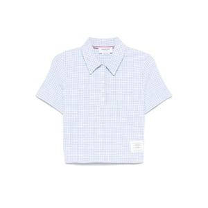 25 FW 톰브라운 깅엄 체크 트위드 폴로 탑 FJP113AJ0222 TP445888172