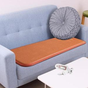 한일의료기 3인용 황토색 전기방석 비닐레자 물걸레청소가능