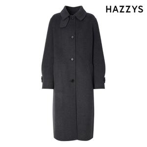 헤지스레이디스  (HSCO5D009) 블렌디드 발마칸 핸드메이드 롱코트 블랙