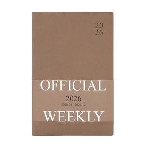 스케줄러 인디고 다이어리 2026 오피셜 열두달 B6 위클리 날짜형 32절 주간 업무용 모카무스