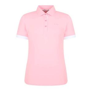 [핑골프]여성 소매 배색 카라 반팔 티셔츠121E2TO052