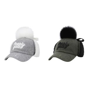 여성 탈착 폼폼이 부클 이어워머 볼캡 521E4CP005