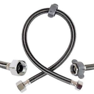 HK 세면대 양변기 스텐 연결 고압 호스 양변기용 35cm 조절대 세면기 수전 자바라 손조립 스프링 관붙이 앵글밸브 화장실 욕실