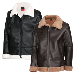 [파파브로]보온 윈터 융털 기모 레더 자켓 SH-JUW-W1078