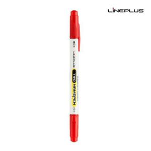 라인플러스 투네임펜 (12개입) 1다스 (빨강색)