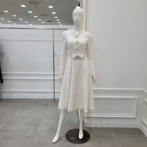 [미니멈]플라워 버튼 플레어 원피스 (MYDAWO0230 IV)-IC