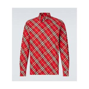 버버리 체크 코튼 셔츠 P01141290