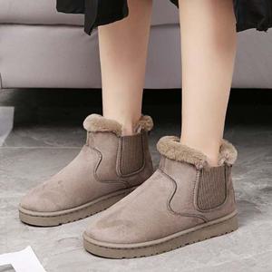 여성 발편한 첼시 스웨이드 퍼안감 겨울 털부츠 앵클부츠 양털 방화화 퍼부츠 털신 털신발