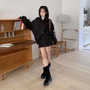 여성 리본 빅사이즈 후디집업 재킷 포인트