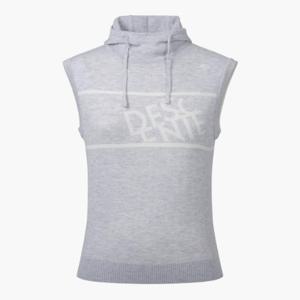 데상트골프웨어 GQC DP32WFKV81-MLGG 여성 로고 포인트 후드 베스트 MELANGE GREY