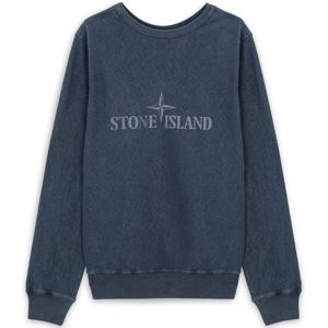 스톤아일랜드 더블프론트 자수로고 맨투맨 네이비 64760 V0128