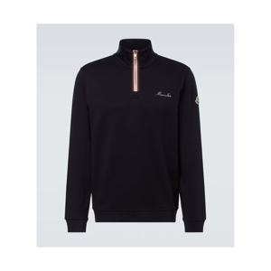 몽클레어 코튼 저지 하프 집업 스웨트셔츠 P01129650