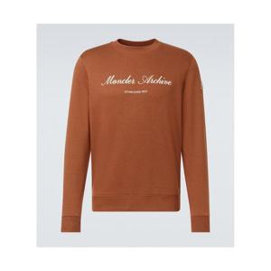 몽클레어 Archivio 로고 코튼 블렌드 스웨트셔츠 P01129651