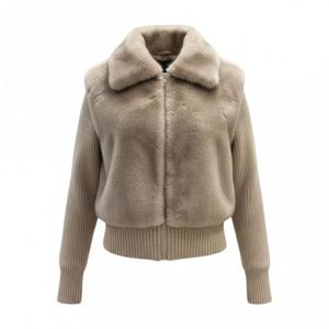 페이지플린  (F5DJP003) 카라넥 페이크퍼 집업 자켓