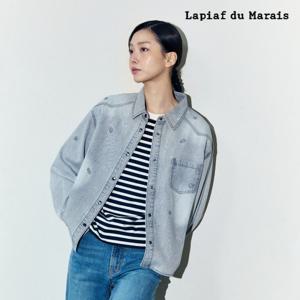 라삐아프 26SS 마린자수 데님 아우터 셔츠