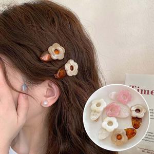러블리 플라워 미니 클립핀 2P ELH-087 미니핀 머리핀 미니집게핀 포인트머리핀 어린이머리핀 집게핀 앞머리핀 예쁜머리핀 꽃무늬머리핀