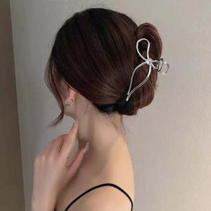 진주 메탈리본 집게핀 ELH-051