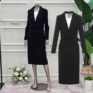 [미니멈]MD 숏자켓 레이어드 H라인 원피스 MD MYAAWO2020 M_CJ