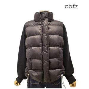 [에이비에프지]소매 니트 배색 포인트 스타일리쉬 패딩 점퍼 APA1NU32A