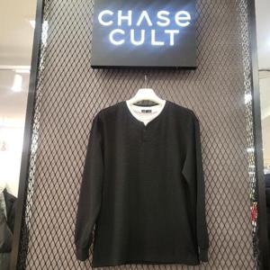 체이스컬트 HC03 남성 넥 변형 레이어드 티셔츠 FARK5114B03