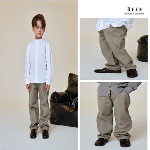 [빈BEEN]BA11PT06DE다크 베이지 주름 일자 팬츠