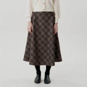 [코인코즈][정가99,000원]코인코즈 체크 뒷밴딩 스커트_DW4WS135