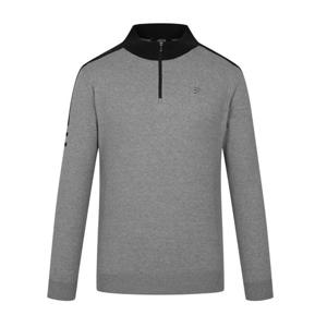 [팬텀]가을 남성 배색 로고 자수 반집업 니트 / 211E3SR201_MG_I