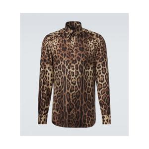 돌체앤가바나 레오파드 프린트 실크 셔츠 P01129742