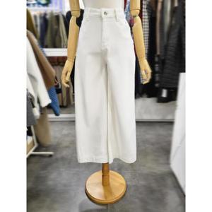 밸리걸 세이브존01 기모 스판 와이드 화이트 데님 팬츠 817850-1