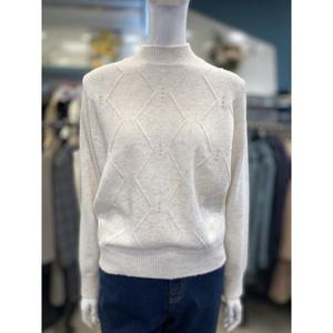 안지크 세이브존07 비즈장식 반넥 니트 AJ1-KP515-0