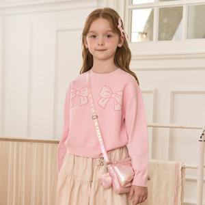 로엠걸즈 리본 풀오버스웨터티셔츠  RGKA25W2P