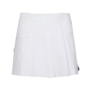 M 파리게이츠골프스커트 NQC 521D1PC403_WH 여성 엠보 로고 플리츠 큐롯 랩 스커트