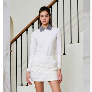 [엘르골프]여성 후다 퀼팅 다운 스커트 6J81851 화이트,블랙04_C