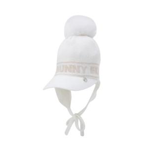 마스터바니  (421D4CP506) 여성 폼폼이 레터링 이어워머 니트 캡