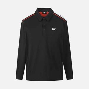 PXG골프긴팔 JQJ PJPCM2104-21 SHOULDER POINT COLLAR LONG-SLEEVE BLACK