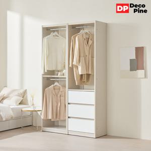 데코파인 우디 시스템 행거 1200 B세트 옷장 서랍옷장 드레스룸