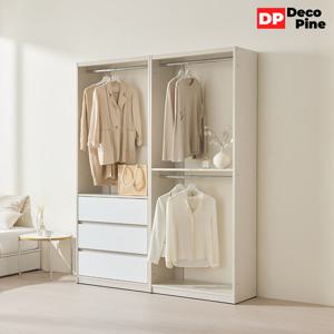 데코파인 우디 시스템 행거 1600 H세트 옷장 서랍옷장 드레스룸