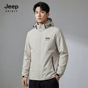JEEP SPIRIT 공용 베이직 윈드브레이커 아이보리 (JSFAJK166)