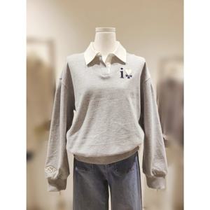 [비지트인뉴욕]배색 카라 맨투맨 VC3LT11