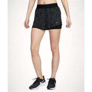 NIKE 스위프트 드라이 핏 미드라이즈 투인원 프린트 러닝 쇼츠 W - 블랙 IB5849-010 1522378